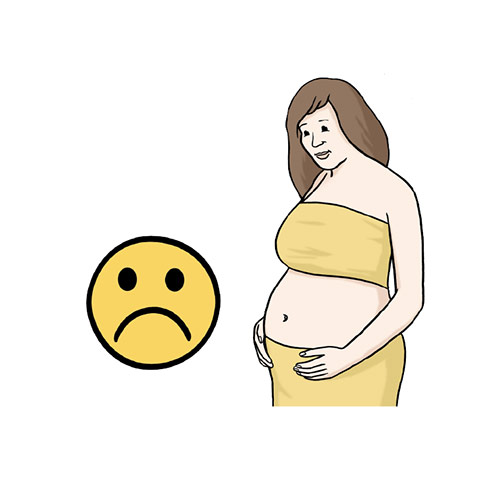 Nicht glücklich mit der Schwangerschaft
